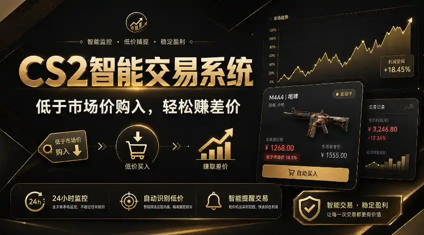CS2智能交易系统，轻松賺差价|自动运行，无需自己挂G|数据支持任何形式验证【揭秘】-北极星资源库