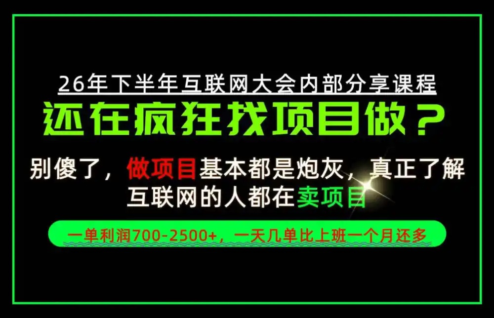 请不要再疯狂的找项目了！卖项目一单700-2.5k+不香吗？当天上手，当天变现！【揭秘】-北极星资源库