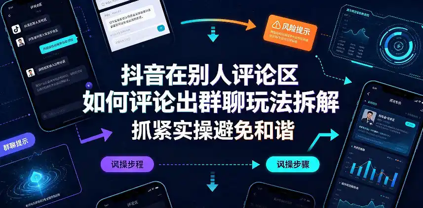 抖音在别人评论区如何评论出群聊玩法拆解，抓紧实操避免和谐-北极星资源库
