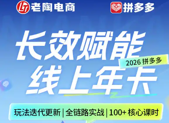 拼多多线上SVIP线上年卡，从认知到基础、从推广到活动、从活动到玩法，全链路实战(260730)-北极星资源库