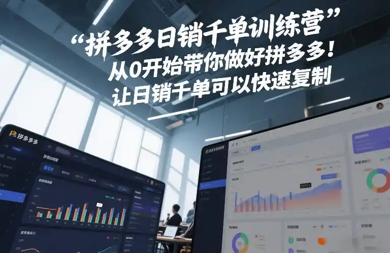 拼多多日销千单训练营，从0开始带你做好拼多多，让日销千单可以快速复制(更新26年9月)-北极星资源库