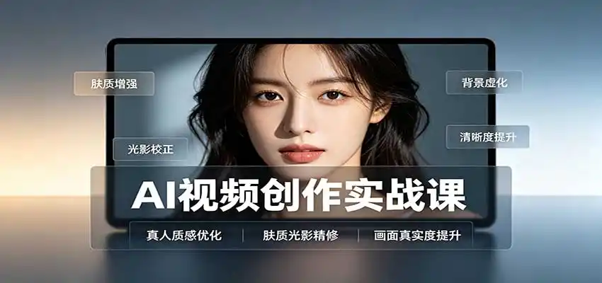 AI视频创作实战课：人物面部情绪调试，真人质感优化，提示词模板与变现方向-北极星资源库